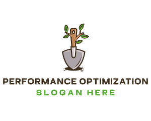 Organic Shovel Plant logo design