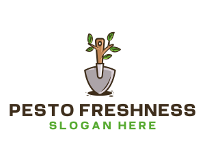 Organic Shovel Plant logo design