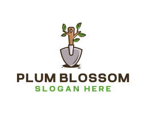 Organic Shovel Plant logo design