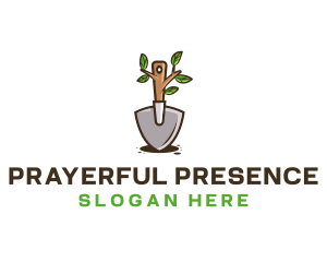 Organic Shovel Plant logo design