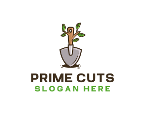 Organic Shovel Plant logo design