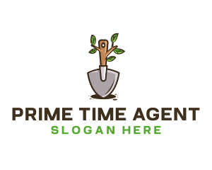 Organic Shovel Plant logo design