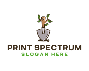 Organic Shovel Plant logo design