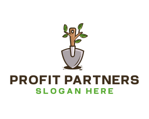 Organic Shovel Plant logo design