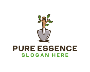 Organic Shovel Plant logo design