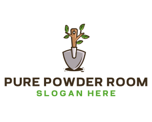 Organic Shovel Plant logo design