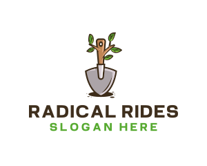 Organic Shovel Plant logo design