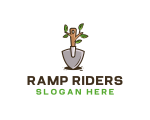 Organic Shovel Plant logo design