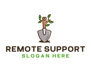 Organic Shovel Plant logo design