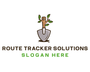 Organic Shovel Plant logo design