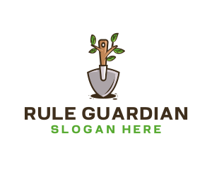 Organic Shovel Plant logo design