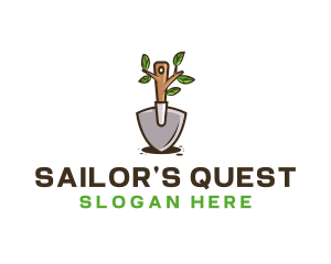 Organic Shovel Plant logo design