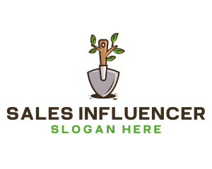 Organic Shovel Plant logo design