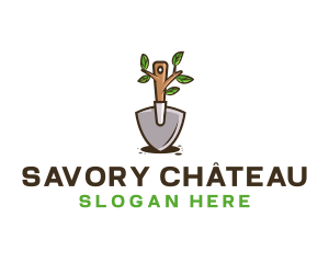 Organic Shovel Plant logo design