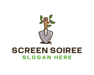 Organic Shovel Plant logo design