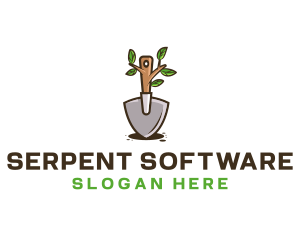 Organic Shovel Plant logo design