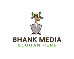 Organic Shovel Plant logo design