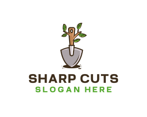 Organic Shovel Plant logo design