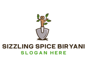 Organic Shovel Plant logo design