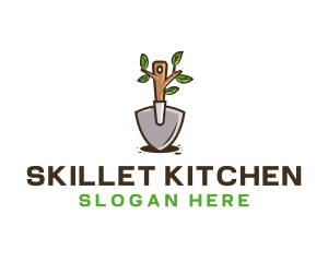 Organic Shovel Plant logo design