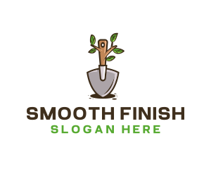 Organic Shovel Plant logo design