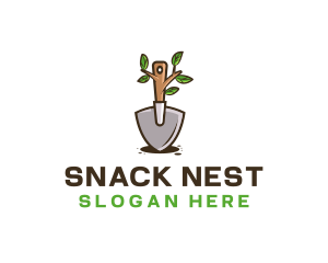 Organic Shovel Plant logo design