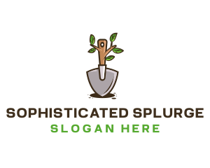 Organic Shovel Plant logo design