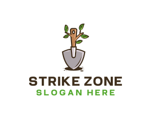 Organic Shovel Plant logo design