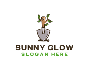 Organic Shovel Plant logo design