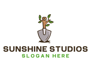 Organic Shovel Plant logo design