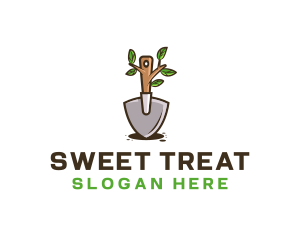 Organic Shovel Plant logo design