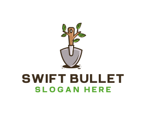 Organic Shovel Plant logo design