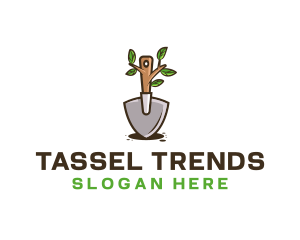 Organic Shovel Plant logo design