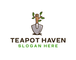 Organic Shovel Plant logo design