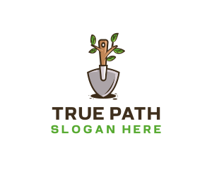 Organic Shovel Plant logo design