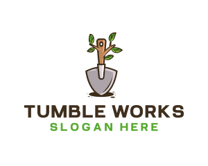 Organic Shovel Plant logo design