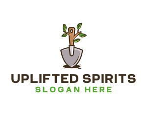 Organic Shovel Plant logo design