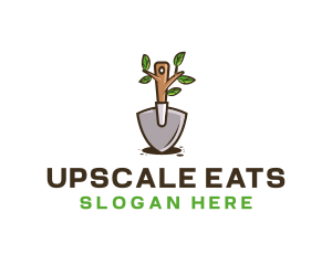 Organic Shovel Plant logo design