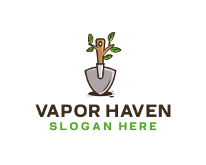 Organic Shovel Plant logo design