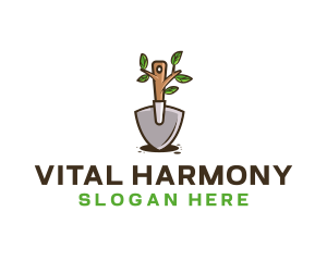 Organic Shovel Plant logo design