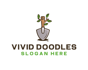 Organic Shovel Plant logo design