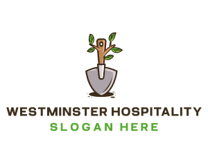 Organic Shovel Plant logo design