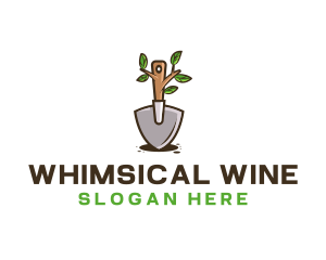 Organic Shovel Plant logo design