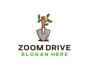 Organic Shovel Plant logo design