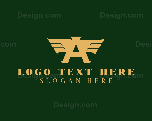 Aviation Logistic Wings Letter A Logo