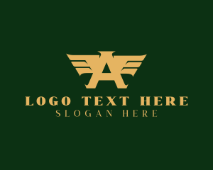 Aviation Logistic Wings Letter A logo