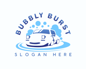 Car Wash Bubble logo design