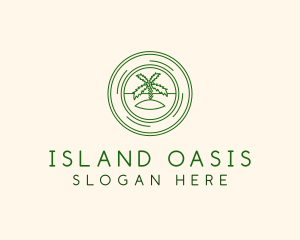 Island Travel Badge logo design