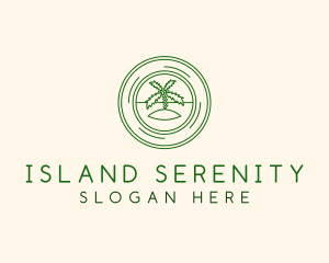 Island Travel Badge logo design