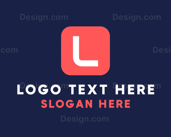 Square Button Lettermark Logo